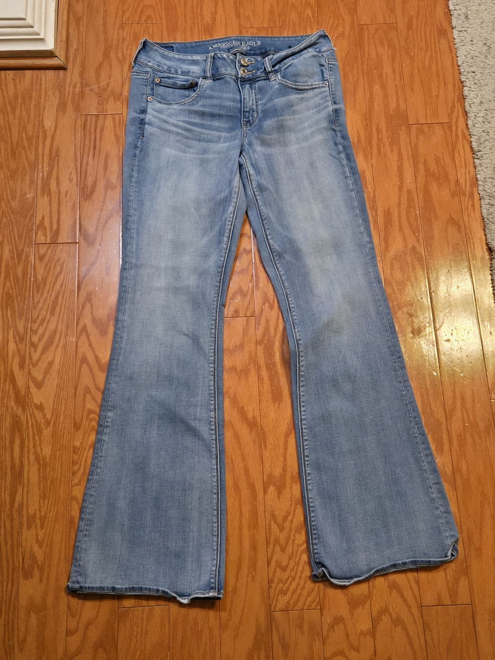 American Eagle Outfitters Artist Flare Super Stretch Jeans Flare Jeans Blue